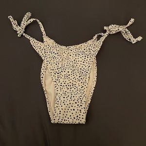 Xhilaration black and white polka-dot bikini bottoms, size M